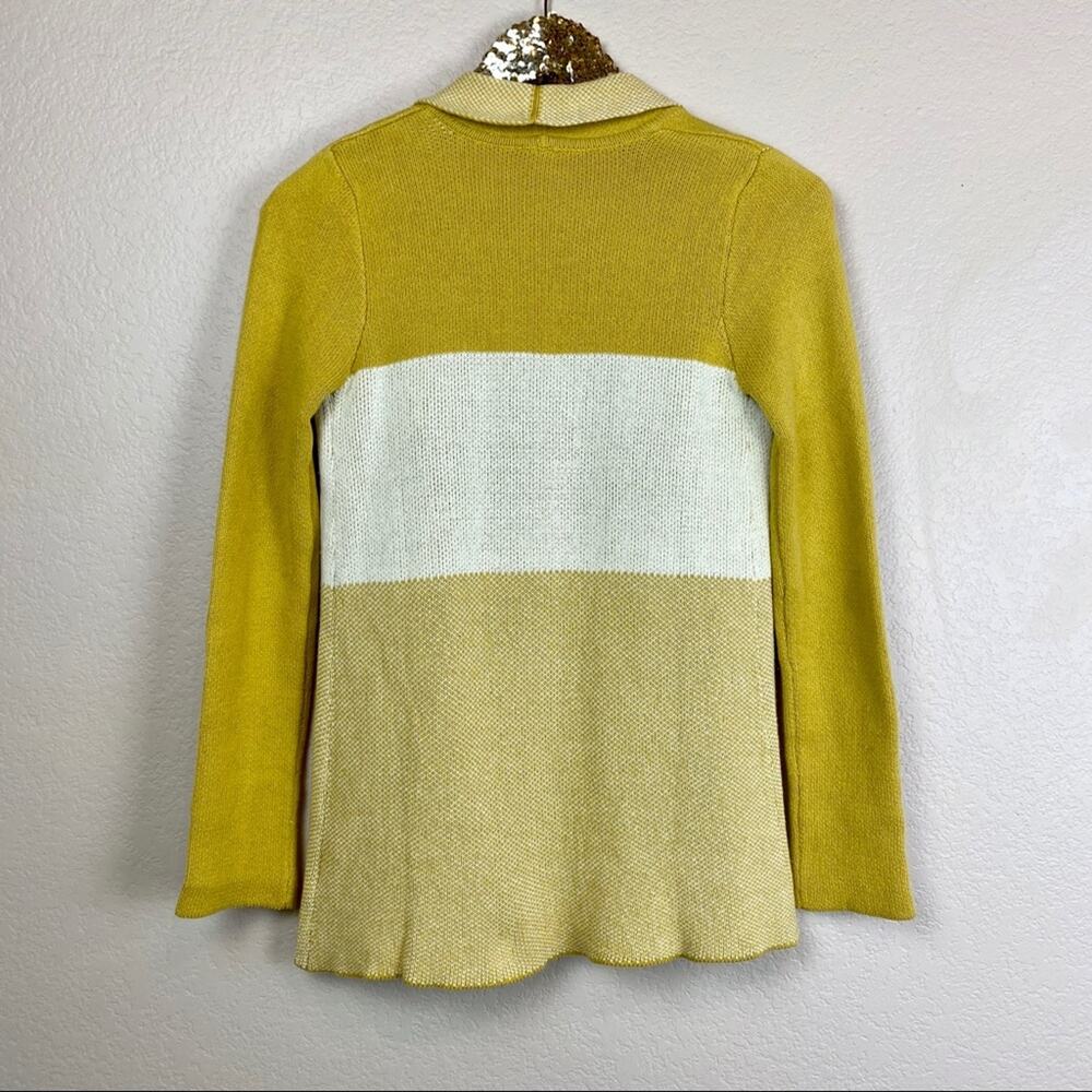 Modcloth Open Front Colorblock Cardigan Marigold - image 7